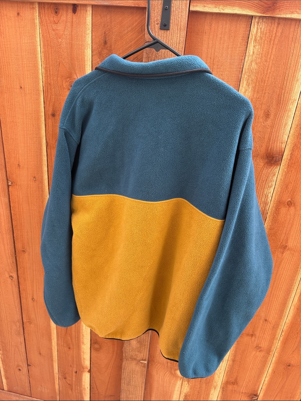 Patagonia Synchilla Snap-T Fleece Pullover Blue & Mustard Men’s - Picture 4 of 4